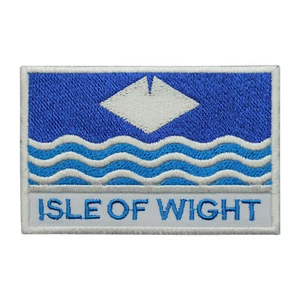Isle Of Wight County Flag Patch Iron On Patch Sew On Badge Embroidered Patch - Picture 1 of 1