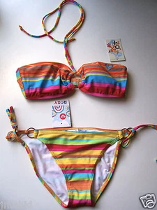 ROXY BANDEAU  BIKINI SWIM SUIT SIZE LARGE - Picture 1 of 2