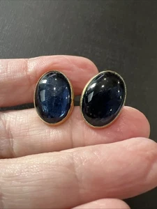 Vintage Cufflinks Blue Stones - Foto 1 di 11