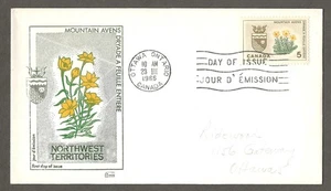 Canadá primer día cubierta, NW Territories, 1966 flor, Harford Cachet [435 - Imagen 1 de 1