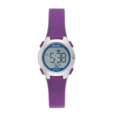Reloj Armitron Sport Digital Cronógrafo 27mm Tono Plateado Púrpura Damas 45/7042 Foto 1 de 4