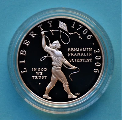 2006 Benjamin Franklin Silver Dollar Coin (Proof) - Image 1 of 4
