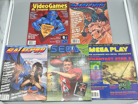Lot of 5 Vintage 1980's 1990's Video Game Magazines GamePro Mega Play Sega MORE!