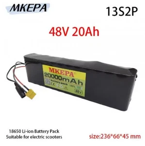 13S2P 48V 20Ah Rechargeable Li-lon Battery Pack Electric Scooter BMS +Charger - Picture 1 of 15