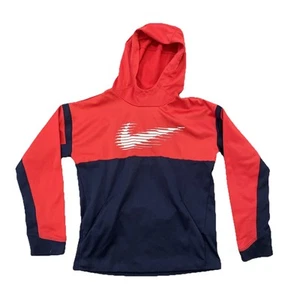 Nike Dri Fit Pullover Hoodie Sweater Boys  Youth Size Large Red Blue - Picture 1 of 6