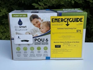 EcoSmart POU 6 - Point of Use Tankless Electric Water Heater 5.5KW 220V - New - Picture 1 of 7