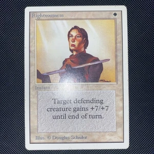 English - MTG Righteousness - MP -  Unlimited Edition - Picture 1 of 1