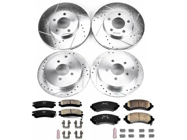 Kit de pastillas de freno delanteras y traseras y rotor para Pontiac Montana VK413WR 2002-2004 Foto 1 de 1