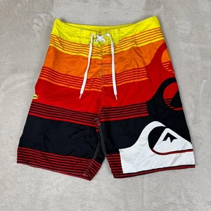Y2K Quiksilver Swim Board Shorts Mens 34 Multicolor Preowned Summer Surf Beach - Picture 1 of 7