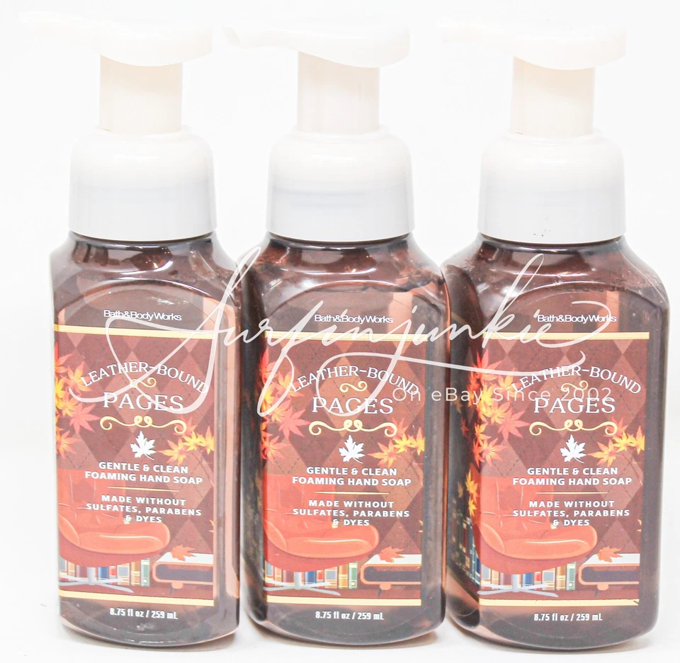 Bath & Body Works Leather Bound Pages Hand Wash Soap Foaming Foam 3pc Library - Image 1 of 1