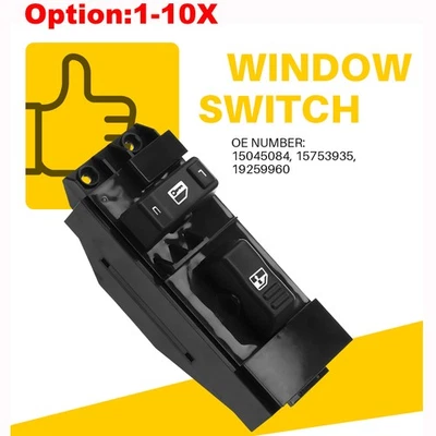 Кнопка переключателя стеклоподъемника питания пассажира для 2000-2002 Gmc Yukon Xl 1500 2500 - Изображение 1 из 4