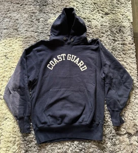 VINTAGE 80S CHAMPION REVERSE WEAVE US COAST GUARD HOODIE MADE IN USA MENS XL EUC - Picture 1 of 5
