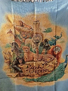 Busch Gardens Animals - Cotton Throw Blanket in Packet - 45" x 60" - Picture 1 of 2