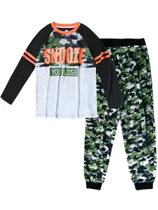Wonder Nation Jungen 2-teiliges Fleece Hose Pyjama Schlaf Set Gr. XXL Camouflage --ZN1-- - Bild 1 von 4
