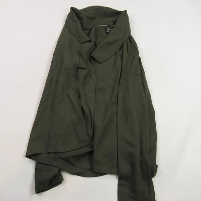 Camisa Lucky Brand para mujer pequeña manga larga cuello alto frente abierto ligera Foto 1 de 4