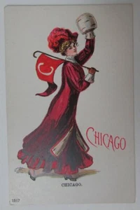Chicago University F. Earl Christy College Girls Series N0.1517 Postcard 148859 - Picture 1 of 2