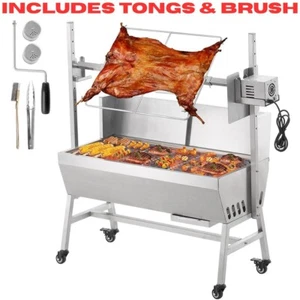 BBQ Rotisserie Grill Electric Pig Lamb Chicken Meat Roaster Spit Stainless Steel - Picture 1 of 24