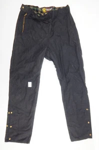 Vintage Moto Noir Coton Equitation Pantalon Belstaff Mens Taille 34 " BSA - Picture 1 of 10