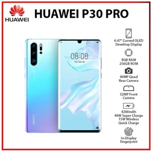 (New) Huawei P30 Pro 8GB+256GB CRYSTAL Octa Core Dual SIM Android Mobile Phone - Picture 1 of 5