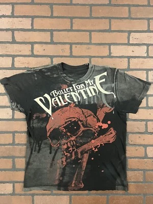 Camiseta Bullet For My Valentine M De Colección Y2K Circo Eléctrico AOP Rock Metal Grunge Foto 1 de 4