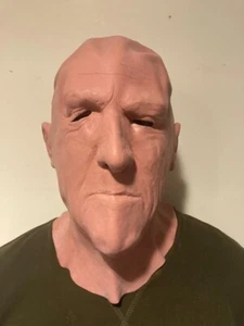 Male Bald Head Mask Hard Man Latex Fancy Dress Costume Accessory Thug Doorman - Picture 1 of 4