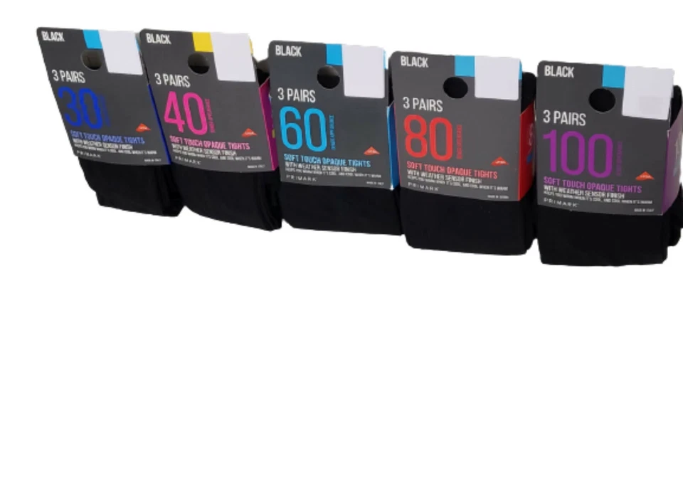 Calzas suaves para mujer 30/40/60/80/100 Denier damas 3 pares de calzas opacas con lycra Foto 1 de 4