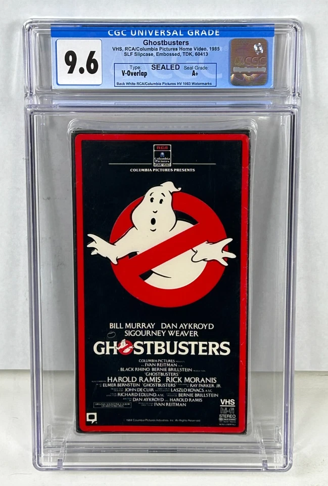 Ghostbusters (VHS, 1985) First Release CGC 9.6 Sealed A+ SLF Slipcase Embossed Foto 1 de 4