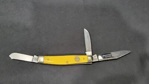Vintage Indian Head Buck Creek Stockman Pocket Knife, Egg Yolk Color, Germany - Picture 1 of 10