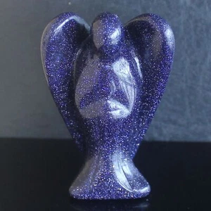 Hand Carved mixed gemstone crystal quartz angel figurine carving home decor 2'' - Picture 1 of 111