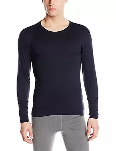 $50 32 Degrees Heat Mens Long Sleeve Thermal Crew Neck T Shirt Blue Base Layer S - Picture 1 of 2