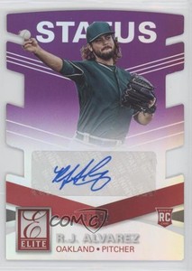 2015 Panini Elite Signatures Status Purple Die-Cut /99 RJ Alvarez Rookie Auto RC