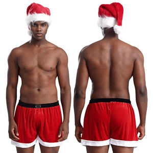 Men's Lingerie Set Nightclub Boxer Shorts And Hats Nightwear Underwear Novelty - Picture 1 of 25
