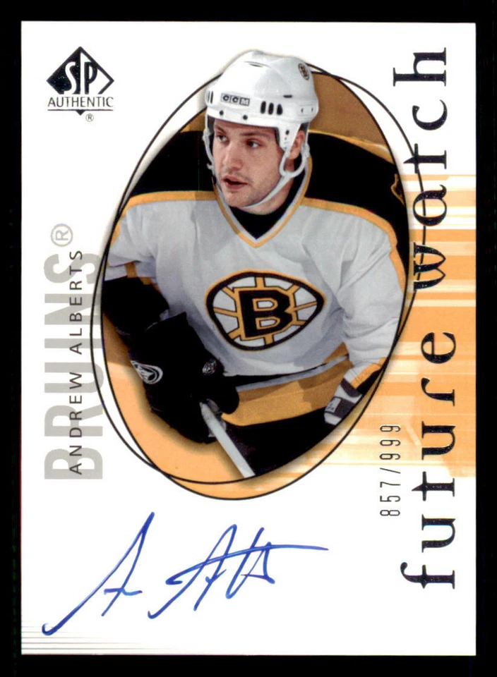 2005-06 SP Authentic #136 Andrew Alberts AU RC /999 (ref 240373) - Image 1 of 2