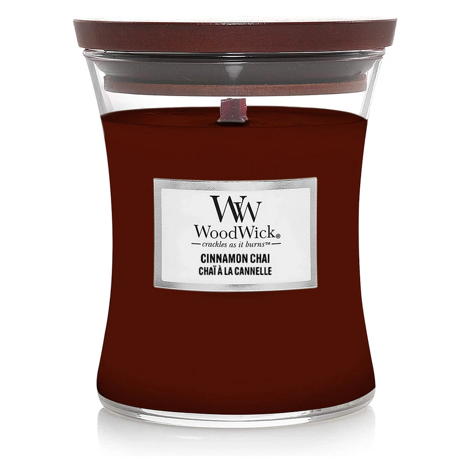 WoodWick Duftkerze Sanduhr Mittel Zimt Chai - Bild 1 von 1