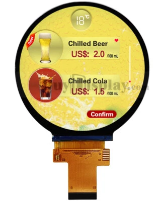 2.8 inch 480x480 MIPI Round Circle Screen IPS TFT LCD Display ST7701s - Image 1 of 4