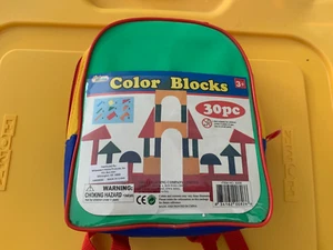 Vintage First Learning Color Blocks Backpack with 30 pcs - Picture 1 of 2