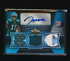 JEREMY MACLIN 2009 TOPPS TRIPLE THREADS SAPPHIRE #114 JERSEY RC AUTO 9/10 EAGLES