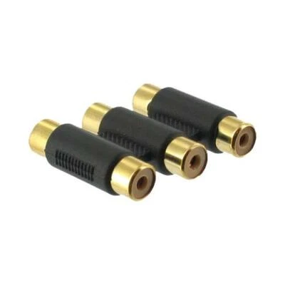 GP1728 Triple 3 Rca Phono A Conector Hembra/Pareja - Imagen 1 de 2