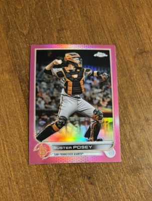 Buster Posey 2022 Topps Chrome Pink Refractor #95 San Francisco Giants Seminoles - Image 1 of 2