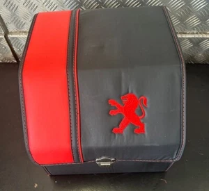 Peugeot Style Fold-able Small Boot Tidy/Organizer (Black/Red) - Picture 1 of 1