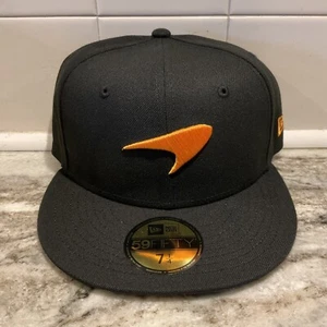 New Era McLaren Racing 59FIFTY Formula 1 F1 Cap Black/Orange Fitted Hat Sz 7 1/4 - Picture 1 of 5