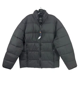 Mens St. John's Bay Midweight Puffer Jacket Black Water Resistant Sz Large New - Picture 1 of 3