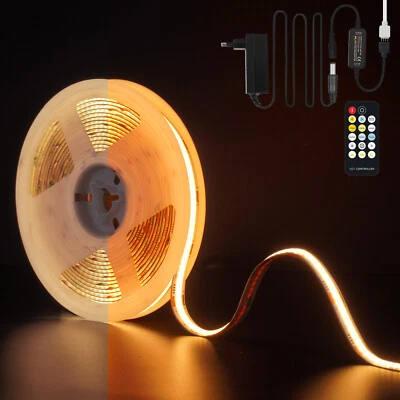 CCT 2700K-6500K COB LED Streifen 24V Stripe Dimmbar Lichtband Lichtleist Kette - Bild 1 von 4