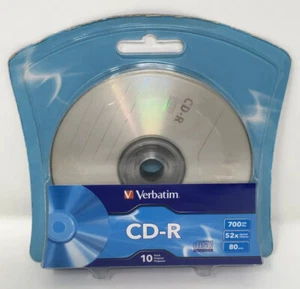 Verbatim 700MB 52x 80 Minute Recordable Disc CD-R 10 Pack - Picture 1 of 12