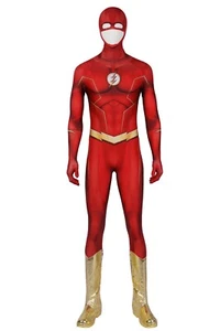 New Movie Barry Allen Cosplay Costume Red jumpsuits Halloween party suit - Picture 1 of 14
