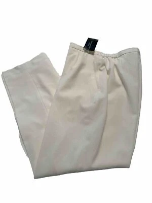 NWT Laura Ashley Poly/Rayon Off White Lined Pants PETITE 8 - Image 1 of 4