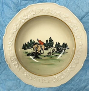Fox Hunt Hunting Dessert Bowl Crown Ducal China by Tatler #2 - Picture 1 of 2