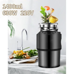 220V 1400ml Kitchen Food Waste Disposer Processor Garbage Disposal Crusher 630W - Picture 1 of 15
