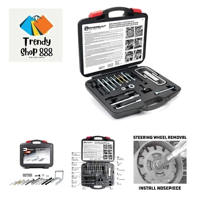 Master Steering Wheel and Lock Plate Puller Kit, Foreign and Domestic Vehicle... — 第 1/4 张图片