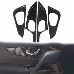 For Nissan Qashqai J11 16-20 Carbon Fiber Inner Door Handle Bowl Frame Cover - Bild 1 von 7